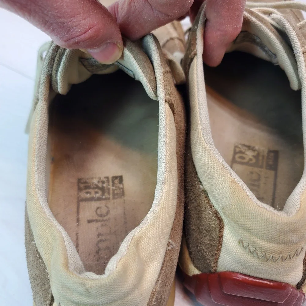 Simple Suede Lace Up Casual Sneakers Shoes Women's Size 9.5 Tan Comfort